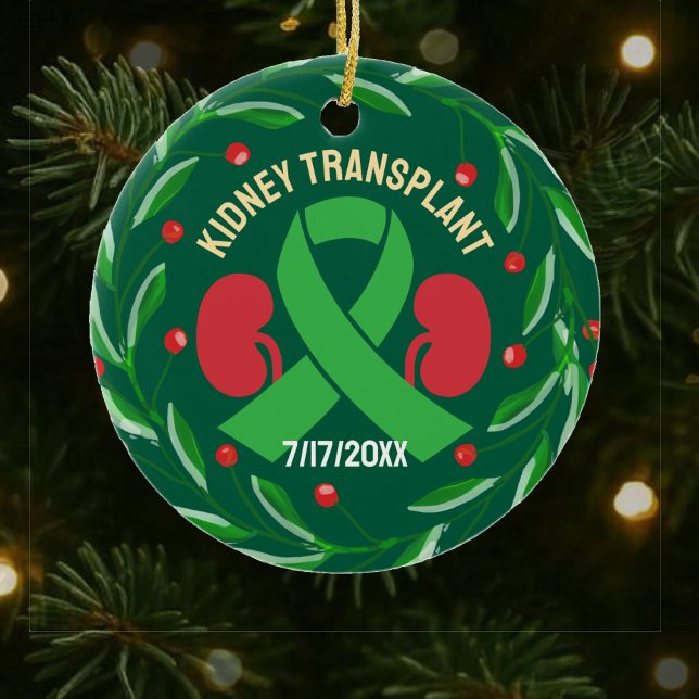 Kidney Transplant Donor Recipient Christmas  Ceramic Ornament (Creator Uploaded)