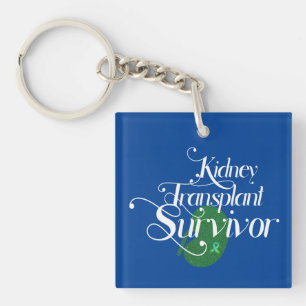 Kidney Transplant Survivor Custom Key Ring
