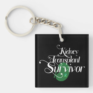 Kidney Transplant Survivor Custom Key Ring
