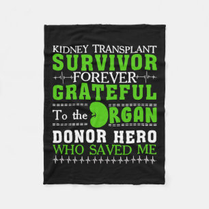 Kidney Transplant Survivor Organ Kidney Donor Reci Fleece Blanket