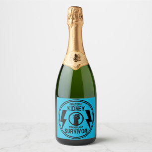 Kidney Transplant Survivor Sparkling Wine Label
