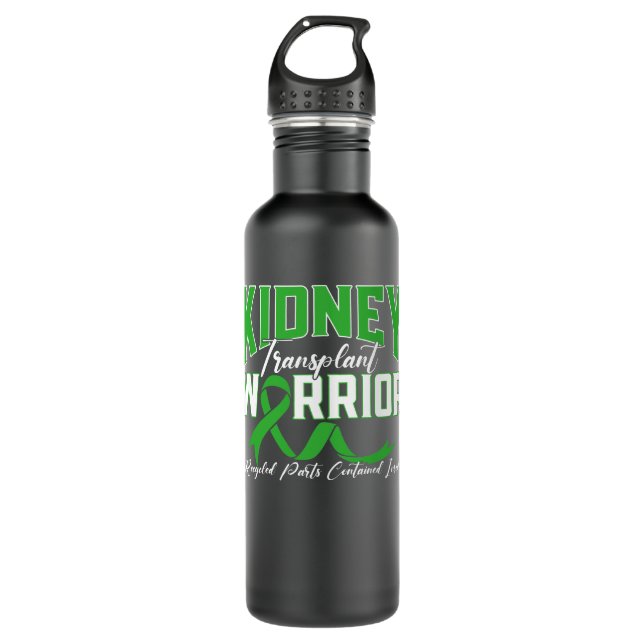 Kidney Transplant Warrior renal kidney disease pat 710 Ml Water Bottle (Front)