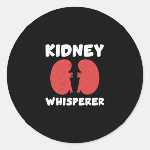 Kidney Whisperer Funny Dialysis Nurse Outfit RN Classic Round Sticker