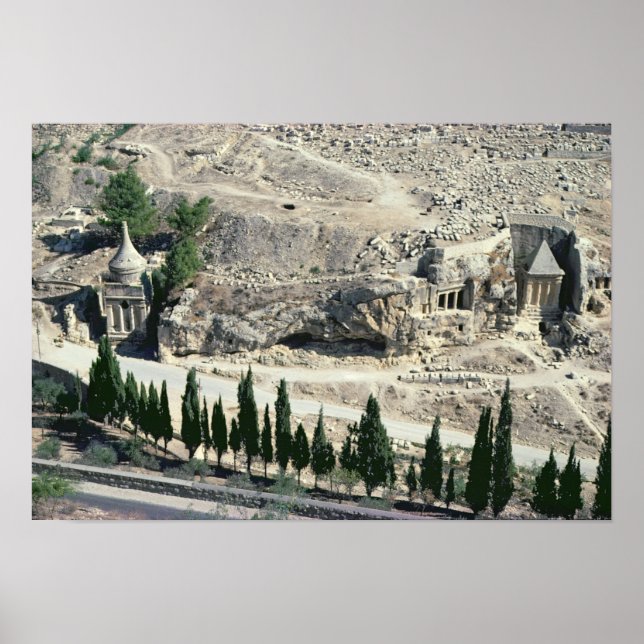 Kidron Valley at the foot of the Mount of Olives Poster (Front)