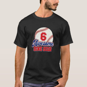 Kids 06th Birthday Baseball Player 06 Years Old Vi T-Shirt