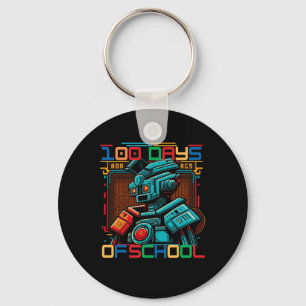 Kids 100 Day of School Gamer Boy Girl Gamer Futuri Key Ring