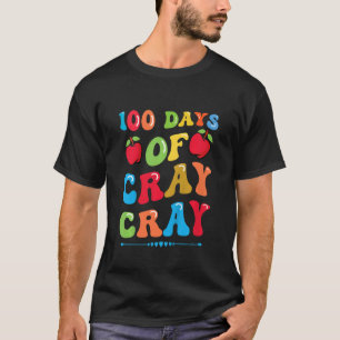 Kids 100 Days of Cray Cray - Apples and Books T-Shirt