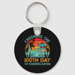 Kids 100 Days Of Kindergarten Crushing 100th Day O Key Ring