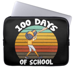 Kids 100 Days Of School Boys 100th Day Baseball Laptop Sleeve