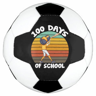 Kids 100 Days Of School Boys 100th Day Baseball Soccer Ball