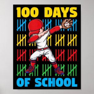 Kids 100 Days Of School Boys 100th Day Of School  Poster