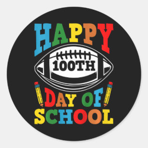 Kids 100 Days Of School Kids Boys Happy 100th Day Classic Round Sticker