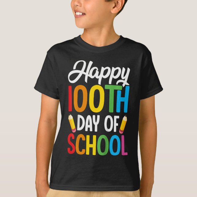 Kids 100 Days Of School Teachers Kids Girls Boys 1 T-Shirt (Front)