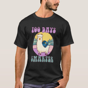 Kids 100 days smarter, Cute llama Happy 100th Day T-Shirt
