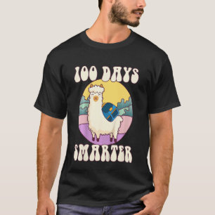 Kids 100 days smarter, Cute llama Happy 100th Day  T-Shirt