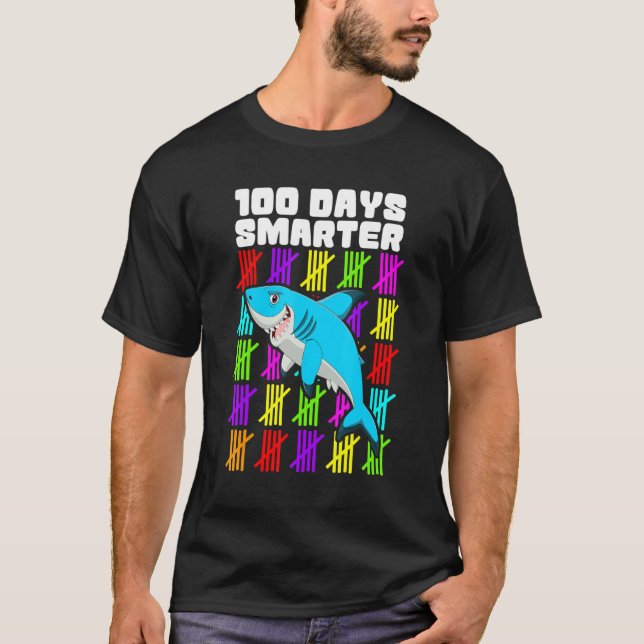 Kids 100 Days Smarter Shirts, Boys 100th Day Of Sc T-Shirt (Front)