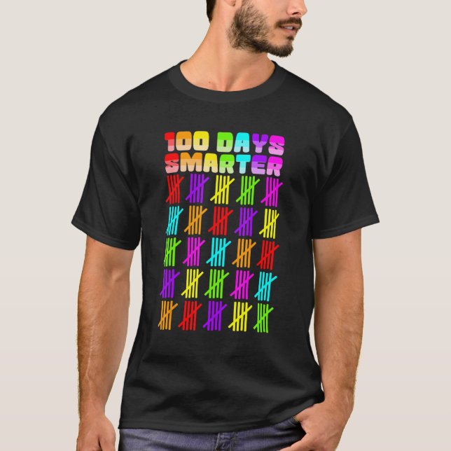 Kids 100 Days Smarter Shirts, Boys Girls 100th Day T-Shirt (Front)
