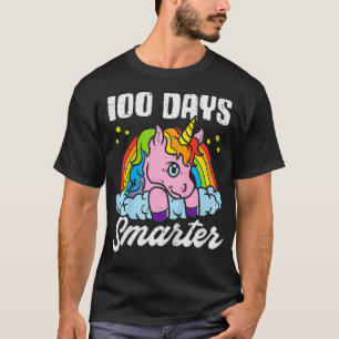 Kids 100 Days Smarter Unicorn 100Th Day Of School T-Shirt