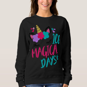 Kids 100 Magical Days Of School Unicorn 100th Day Sweatshirt