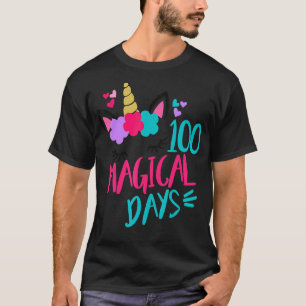 Kids 100 Magical Days Of School Unicorn 100th Day T-Shirt