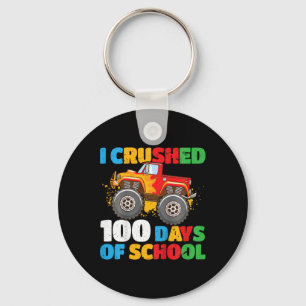 Kids 100th Day Of School Boys I Crushed 100 Days O Key Ring