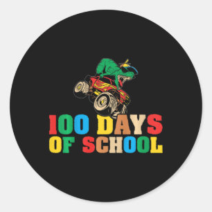Kids 100th Day Of School Boys Toddler 100 Days Of Classic Round Sticker