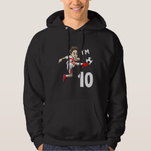 Kids 10 Birthday Soccer England 10 Year Boy Hoodie