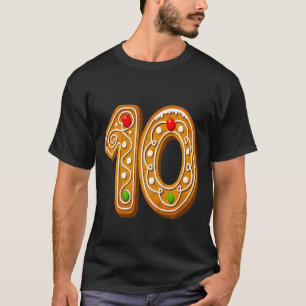 Kids 10 Cutest Capital Christmas Cookie Alphabet T-Shirt