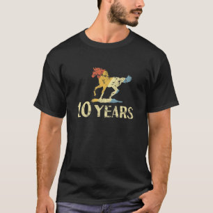 Kids 10 Ten Years 10Th Birthday Horse Equestrian H T-Shirt