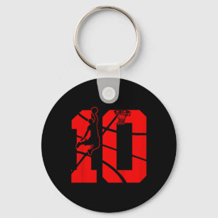 Kids 10 Year Old 10th Basketball Birthday PartyThe Key Ring