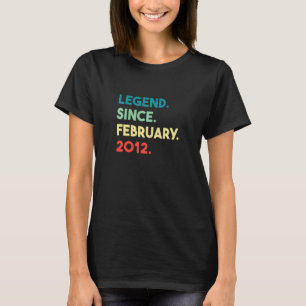 Kids 10 Year Old 10th Birthday Legend Since Februa T-Shirt