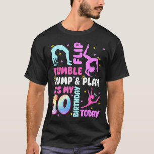 Kids 10 Year Old Bday Gymnast 10th Gymnastics Birt T-Shirt