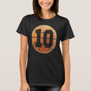 kids 10 year Old Birthday Boys basketball 10th bir T-Shirt