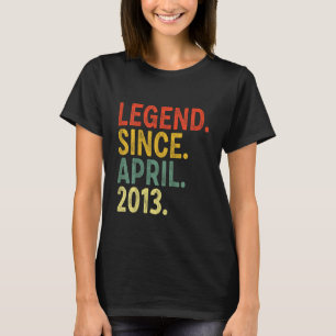 Kids 10 Year Old Legend Since April 2013 10th Birt T-Shirt