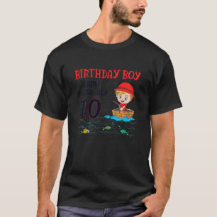 Kids 10 Year Old Little Fisherboy Fishing Children T-Shirt
