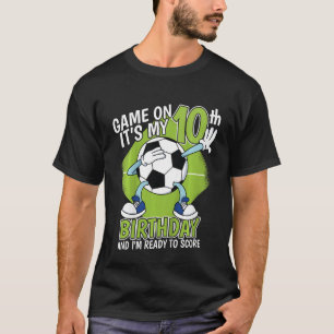 Kids 10 Year Old Soccer Player Boy 10th Birthday S T-Shirt
