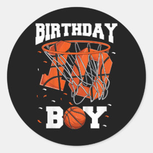 Kids 10th Birthday Basketball  Kids Classic Round Sticker
