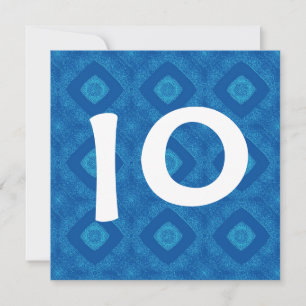 Kids 10th Birthday Big Number Design Your Own Invitation