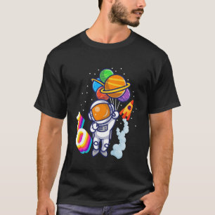 Kids 10Th Birthday Boy Astronaut 10 Years Space Tr T-Shirt