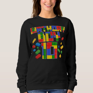 Kids 10th Birthday Boy Master Builder 10 Year Old Sweatshirt