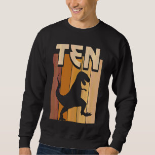 Kids 10th Birthday Dinosaur Boy 10 Year Old Dinosa Sweatshirt