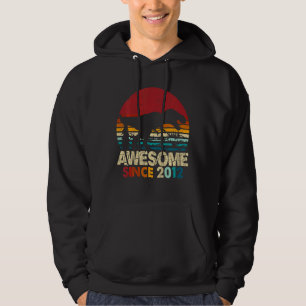 Kids 10th Birthday Dinosaur Rex 10 Year Old Boy Aw Hoodie