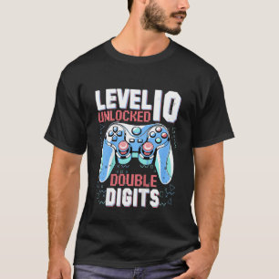 Kids 10th Birthday For Boys Double Digits 10 Year  T-Shirt