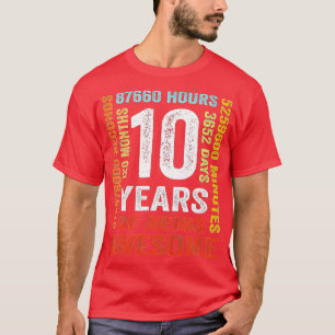 Kids 10th Birthday Gift 10 Years Old Boys Girls Vi T-Shirt