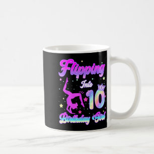 Kids 10th Birthday Girl Gymnastics 10 Year Old Coffee Mug