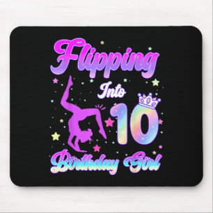 Kids 10th Birthday Girl Gymnastics 10 Year Old Mouse Pad