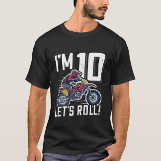 Kids 10Th Birthday Motor Cross, Dirt Bike, Future T-Shirt
