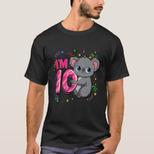 Kids 10th Birthday Shirt For Girls Koala Bear 10 Y