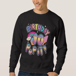 Kids 10th Pop It Birthday Ten Pastel Themed Fidget Sweatshirt
