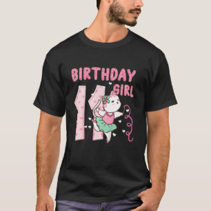 Kids 11 Birthday Ballet Girl Cute Cat Kitty 11th Y T-Shirt